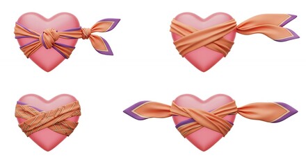 Scarf knotting tutorial heart shaped object