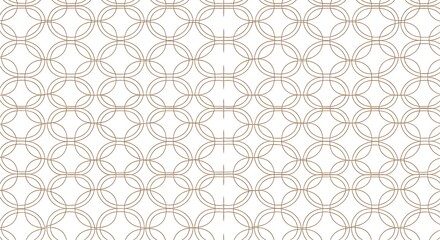Geometric interlocking circle pattern isolated on white background