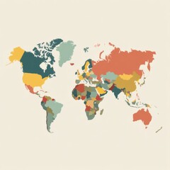  Map Geography Location Flat Icon with a Simple Clean Design and Minimal Details