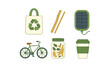 © Gandalf - Eco-friendly lifestyle concepts featuring reusable items and renewable energy