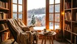 © ana - Cozy reading nook with winter view (1)