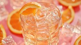 Refreshing citrus drink with ice
