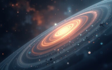 Wall Mural - Time warp, traveling in space. Time dilation. High quality