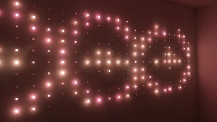 LED Lights Creating Colorful Patterns on Wall - A wall adorned with LED lights displaying a mesmerizing array of patterns.