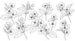 © Gusti - Elegant jasmine flower line art illustration, perfect for sophisticated branding and spring designs