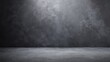 © Ol - The textured gray wall with smooth concrete floor in minimalist presentation.