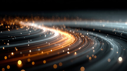 Wall Mural - EPS10. Neon blurry circles at motion . Vector swirl trail effect . Abstract luminous rings slow shutter speed effect . Bokeh glitter round shapes . lights at motion exposure