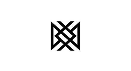 Intricate geometric pattern with symmetrical lines on white background
