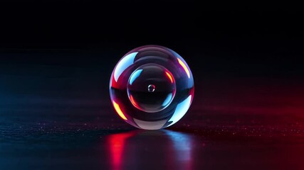 Wall Mural - abstract 3d sphere with colorful light effects.