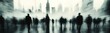 © kramynina - Blurred image of a group of people walking in a city