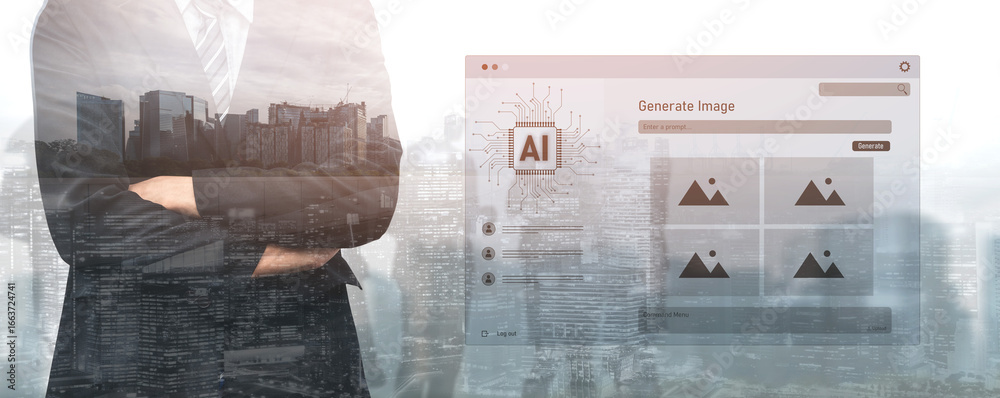 AI image generator interface enables image, AI, and generator process ...