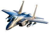 F-15 Eagle fighter jet  isolated on a transparent background.PNG