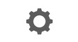 © Creative View - Ícone de engrenagem de configurações isolado em fundo branco