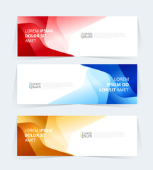Wall Mural - Geometric banner design with Vector presentation template.