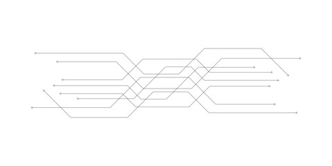Wall Mural - web circuit board techno banner. eps10 vector illustration.