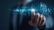 © Dao - Ai Businessman working with modern interface Business analytics Big data technology and data science. Data flow concept.Business computing digital composite.