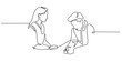 © berkahlineart - Continuous Line Drawing of a Therapist and Patient in a Counseling Session