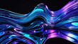 © jxstock4 - Futuristic Abstract Glass Gradient Background in Blue Cyan Violet – Neon Glow Waves, Cyberpunk Tech Design, Dynamic Fluid Motion Art.