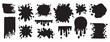 © Yanka - paint splatter and different blob splash shapes doodle hand drawn icon. paint splatter and different blob splash shapes element