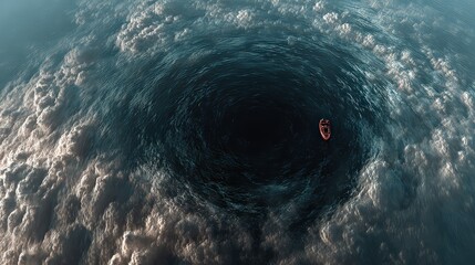 Wall Mural - Abstract Space Hole With Glowing Center