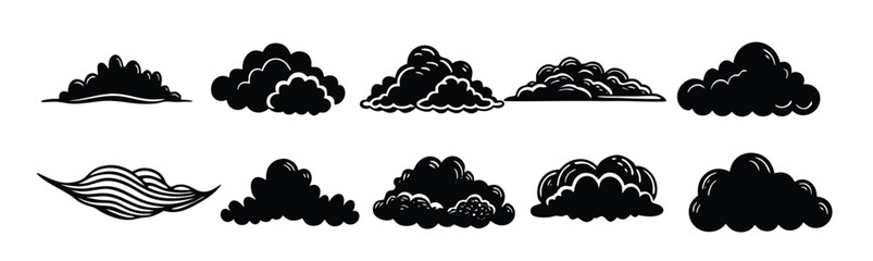 cloud line art design illustration design