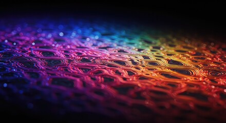 Abstract background with a gradient of purple and blue, featuring a textured pattern of raised 3D cubes.