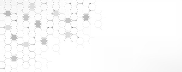 Wall Mural - Graphic design element with abstract geometric background of simple hexagon pattern