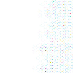 Wall Mural - graphic design element with abstract geometric background of simple hexagon pattern