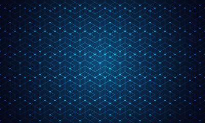 Wall Mural - abstract technology background with a seamless pattern of simple geometric shapes. stylish texture