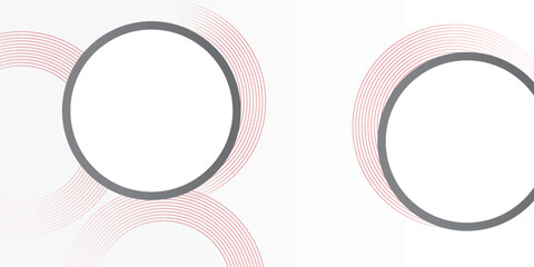 Abstract white background with red circle lines.