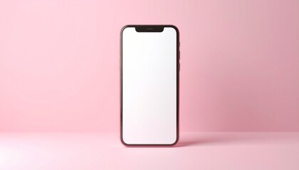 white screen of the smart phone 