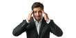© Ghari - Stressed business man feeling headache and pressure pain on transparent background