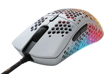 Gaming mouse showcase home office product modern, isolated on transparent background, png