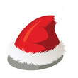 © SabithaRani - A festive santa hat with fluffy white trim and a pompom, a classic and cheerful icon for christmas and holiday cheer.