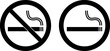© Volodymyr - No Smoking sign. No Smoking And Smoking Area symbol isolate on white background - printable set silhouette icon design