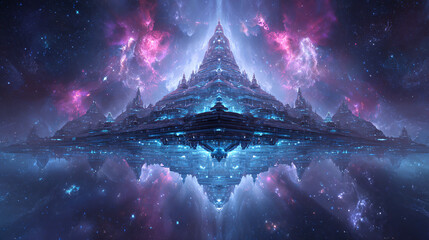 Wall Mural - fantasy landscape with space