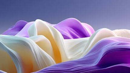 Wall Mural - abstract colorful waves with smooth textures and fluid motion in a soft background