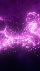 Poster - vivid purple light particles in soft flowing motion, evoking magic, energy, or a dreamy digital nebu