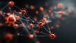 © MAGNIFIER - Global contamination, spreading network lines with viruses, 3D illustration.