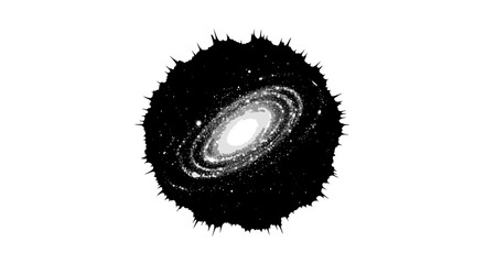 Wall Mural - stunning transparent galaxy illustration isolated spiral nebula for design projects websites and pre