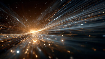 Wall Mural - cosmic burst of energy: an abstract and dynamic visualization, depicting the explosion of energy, li