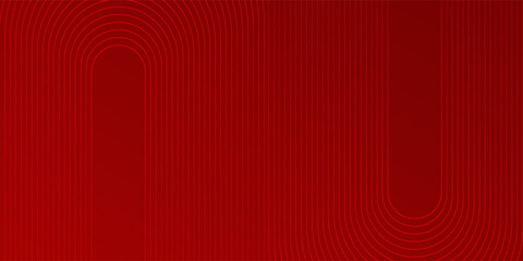 Wall Mural - modern shiny red gradient diagonal rounded lines pattern background.