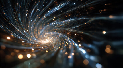 Wall Mural - cosmic spiral: an awe-inspiring display of swirling light, a mesmerizing cosmic spiral ignites the i