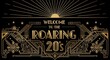 © Rasel69 - Welcome to the roaring 20s art deco design with sunburst and geometric shapes, perfect for vintage parties, jazz events, and new year celebrations in a golden, elegant style