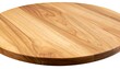 © Ibrahim - A circular wooden table top, showcasing a light beige tone and distinct wood grain patterns.