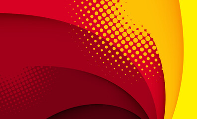 Wall Mural - abstract red background with lines and dotted pattern design illustration