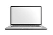 © Polytex - Front view of a silver laptop with blank screen