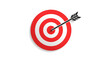© AH Project - Red Target with Arrow Icon – Business Goal and Success Symbol