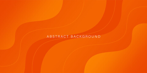 Wall Mural - Abstract orange curve background in warm tones. Smooth flowing wave background. Perfect for design, branding, presentations, and digital media projects.