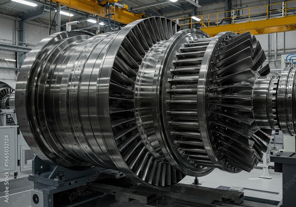 Gas Engine Rotor Explore the inner workings of a powerful gas turbine engine rotor ...